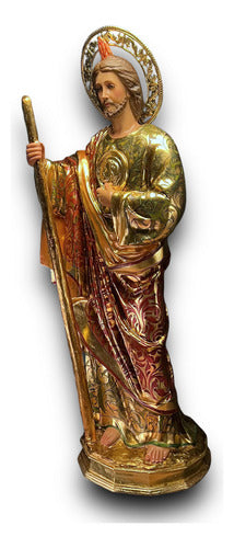 Figura De San Judas Tadeo 142 Cm Estofado Hoja De Oro