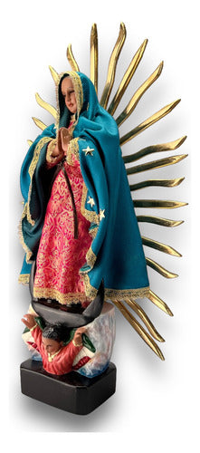 Virgen De Guadalupe Para Vestir Tallada En Madera 50cm