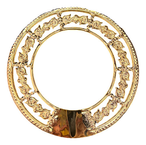 Aureola 20cm De Latón Bañada En Oro Para Imagen Religiosa