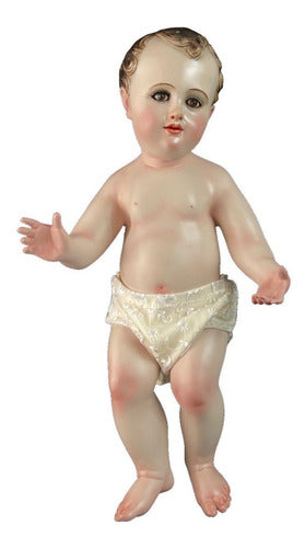 Niño Dios 41cm Policromía Al Óleo
