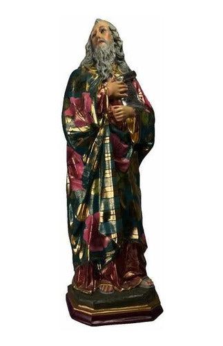 San Pablo De Tarso 83cm Óleo Y Hoja De Oro