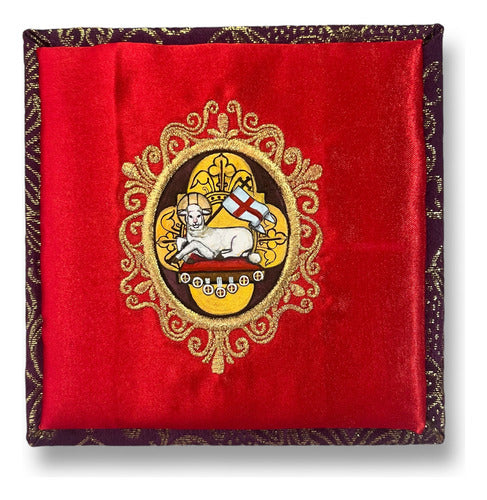 Palia Litúrgica Bordada Pintada A Mano Sacristia Cordero