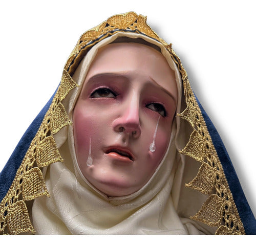 Dolorosa O Virgen De Los Dolores Para Vestir Y Bruñida 120cm