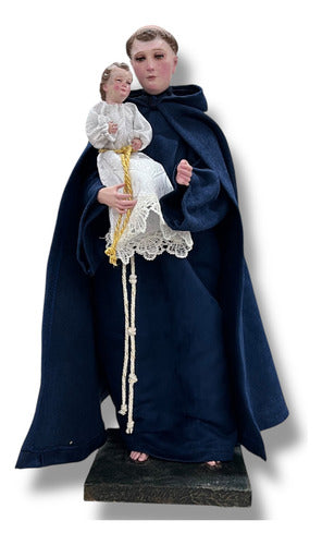 Figura San Antonio De Padua 40cm Para Vestir Y Bruñido