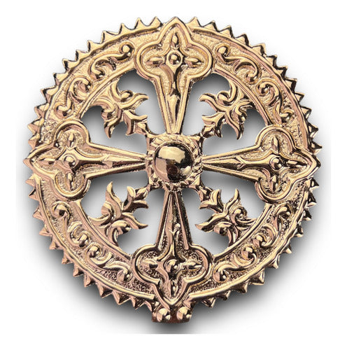 Aureola Bañada En Oro 10cm Para Imágenes Religiosas De Jesús