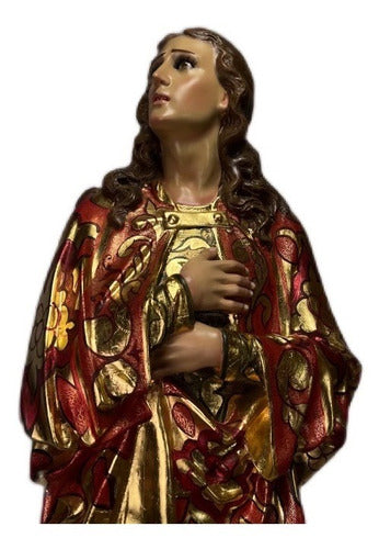 San Juan Evangelista De 101cm Policromado Y Estofado En Oro
