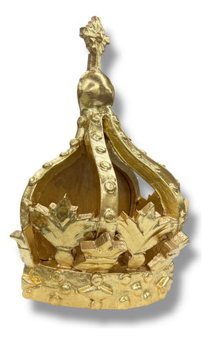 Media Corona Para Cuadro 29cm X 37cm En Hoja De Oro