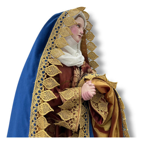 Dolorosa O Virgen De Los Dolores Para Vestir Y Bruñida 60cm