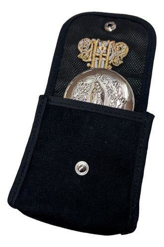 Set Porta Relicario Y Píxide Niquelado Ministros Eucaristía