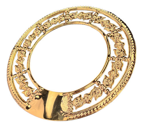 Aureola 20cm De Latón Bañada En Oro Para Imagen Religiosa