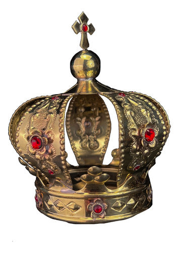 Corona Imperial #7 Latón Con Cristal Cortado