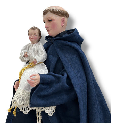 Figura San Antonio De Padua 40cm Para Vestir Y Bruñido