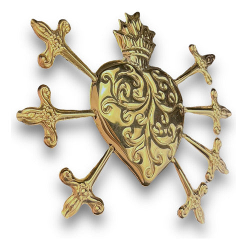 Corazón Con 7 Dagas Dolores Para Imagenes De 1 A 130cm Laton