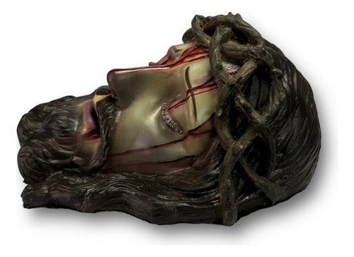 Divino Rostro De Cristo Pintado Al Óleo 34cm