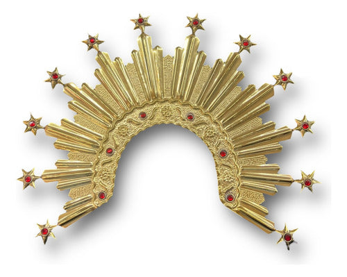 Resplandor Para Virgen  Dolorosa #9 Laton Con Estrellas
