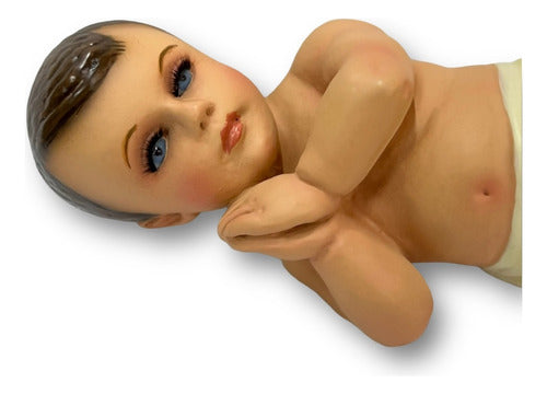 Niño Dios De Belén Tallado En Madera 13.5cm