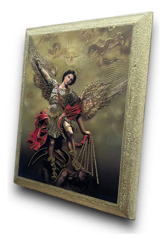 Cuadros De San Miguel Arcángel 5 Piezas De 15cm X 12cm