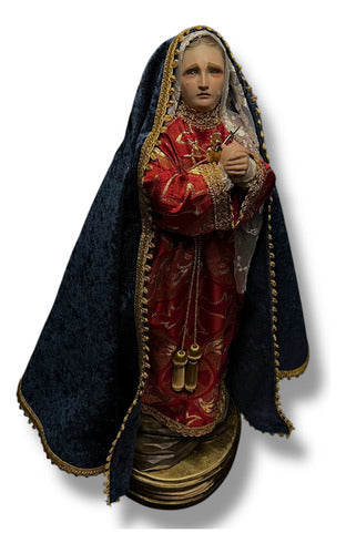 Virgen De Los Dolores Para Vestir Talla En Madera 50cm