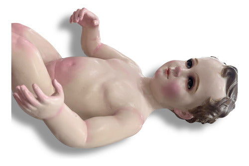 Niño Dios O Niño Jesús En Terminado Fino Bruñido 50cm