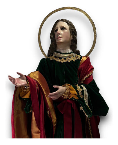 San Juan Evangelista De Vestir, Articulado Y Bruñido 125cm