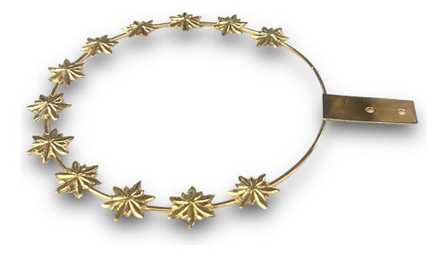 Aureola 12 Estrellas 10cm Chapa De Oro