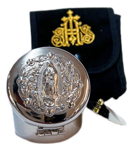 Set Porta Relicario Y Píxide Niquelado Ministros Eucaristía
