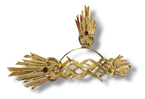 Corona De Espinas Fina #20 Con 3 Potencias Baño De Oro