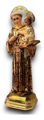 Escultura De San Antonio De Padua Estofado 95cm