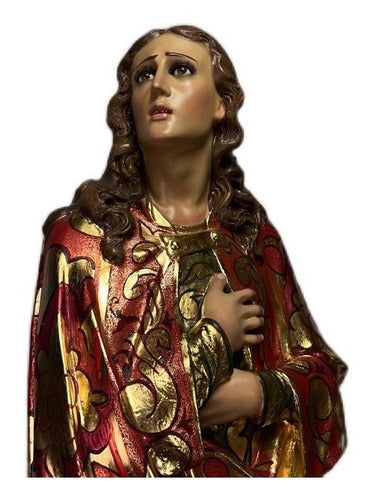 San Juan Evangelista De 101cm Policromado Y Estofado En Oro