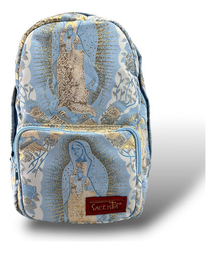 Mochila Guadalupana Mini Brocado Litúrgico