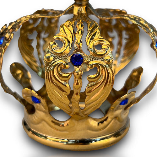 Corona Imperial #5 Baño De Oro Y Cristal Cortado