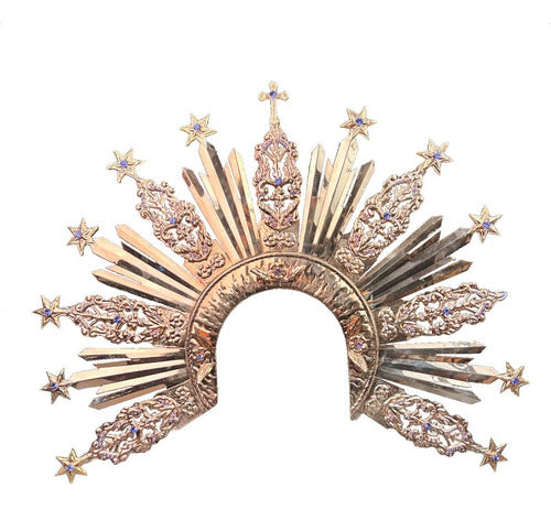 Resplandor Para Virgen Dolorosa #15 Baño De Oro