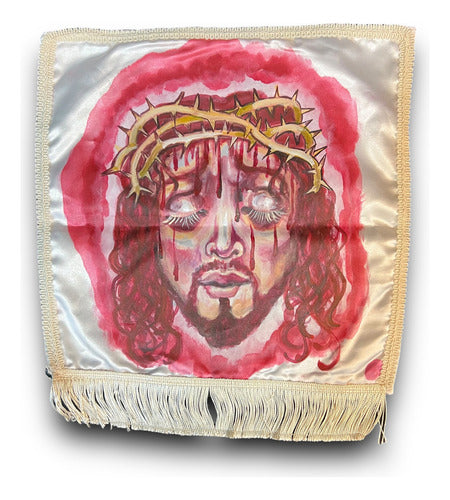 Velo De La Veronica O Santa Faz Pintada A Mano