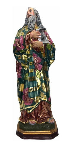 San Pablo De Tarso 83cm Óleo Y Hoja De Oro