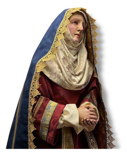 Dolorosa O Virgen De Los Dolores Para Vestir Y Bruñida 120cm