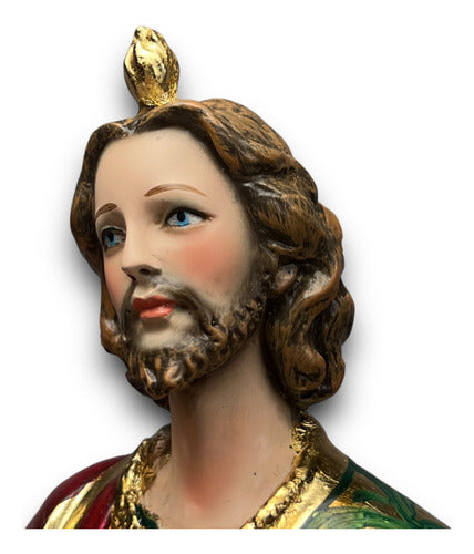 San Judas Tadeo Estofado En Hoja De Oro 38cm