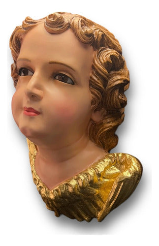 Par De Angeles O Querubines Oleo Hoja De Oro 28cm X 28cm C/u