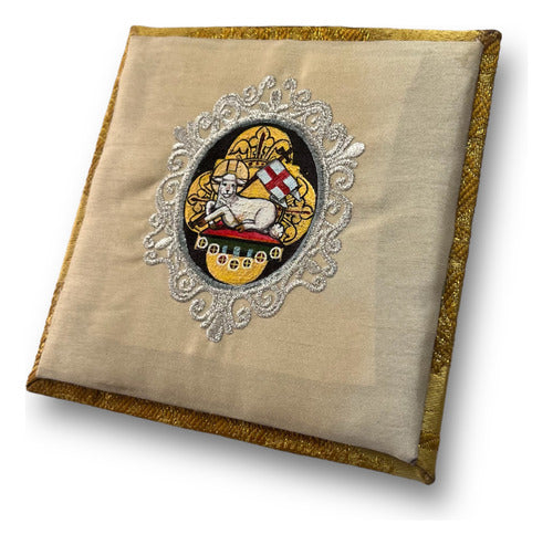 Palia Litúrgica Bordada Pintada A Mano Sacristia Cordero