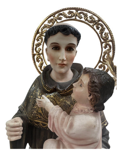 San Antonio De Padua Talla En Madera Con Accesorios 44cm