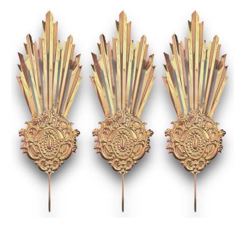 Juego De 3 Potencias En Latón 23cm