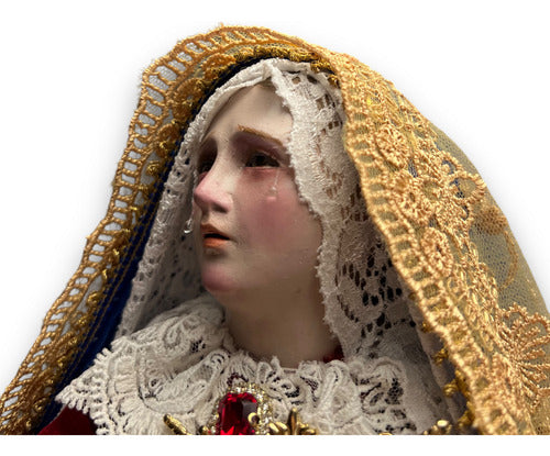 Virgen De Los Dolores Para Vestir Talla En Madera 50cm