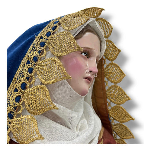 Dolorosa O Virgen De Los Dolores Para Vestir Y Bruñida 60cm