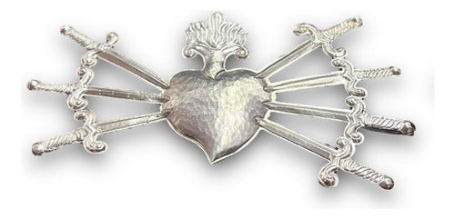Corazón De 7 Dagas O Dolores De La Virgen En Plata #12.5
