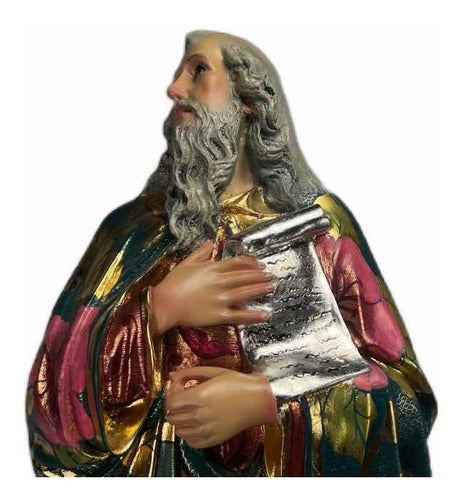 San Pablo De Tarso 83cm Óleo Y Hoja De Oro