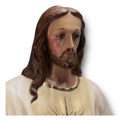 Señor De La Misericordia Al Óleo Manos Desmontables 130cm