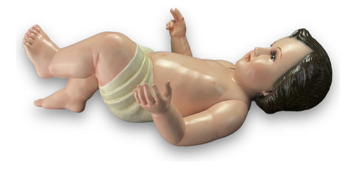 Niño Dios Tallado En Madera 60cm