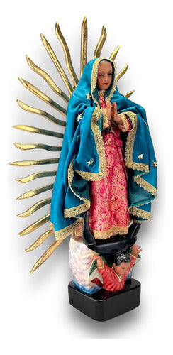 Virgen De Guadalupe Para Vestir Tallada En Madera 50cm