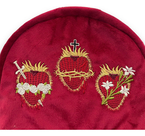 Mochila Mini Sacristía Bordada 3 Corazones