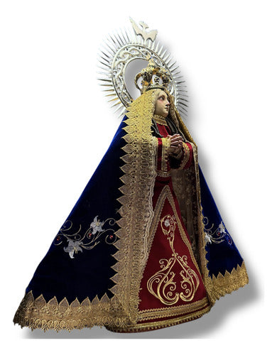 Virgen De Los Dolores De Soriano Para Vestir Y Bruñida 90cm