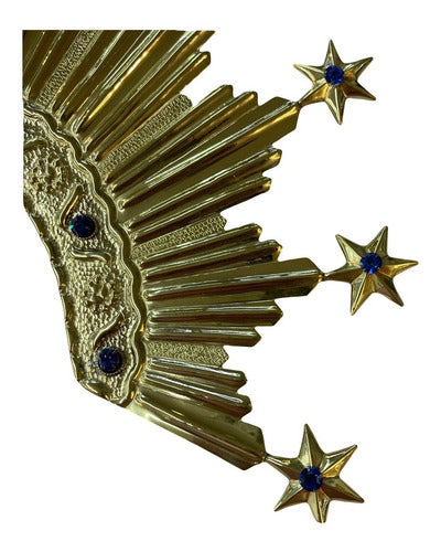 Resplandor Para Virgen  Dolorosa #13 Laton Con Estrellas